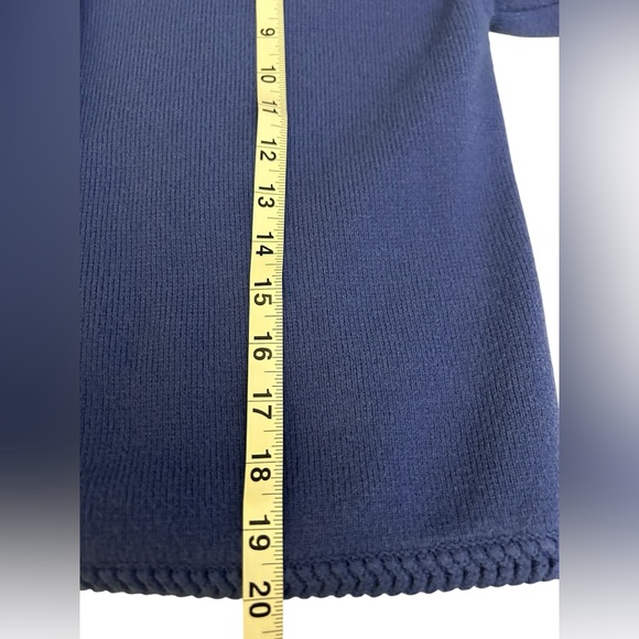 NWOT Ann Taylor Braided Trim Sweater Jacket Blue w Gold Buttons Sz Large - Picture 11 of 11